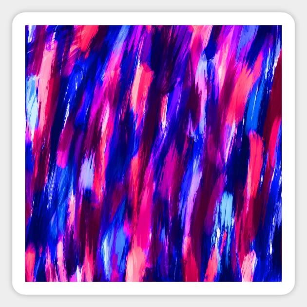 Neon Brushstrokes Sticker by Elizabeth Karlson Art